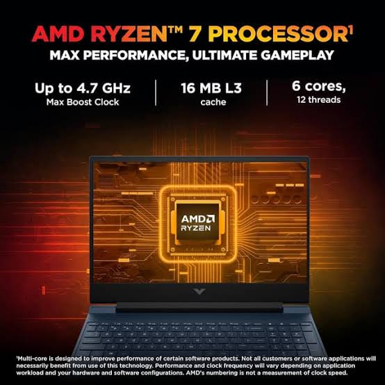 HP Victus 15-fb3120AX | AMD Ryzen 7 7445HS | 16GB RAM | 512GB SSD | RTX 3050 6GB | 15.6" FHD 144Hz Display