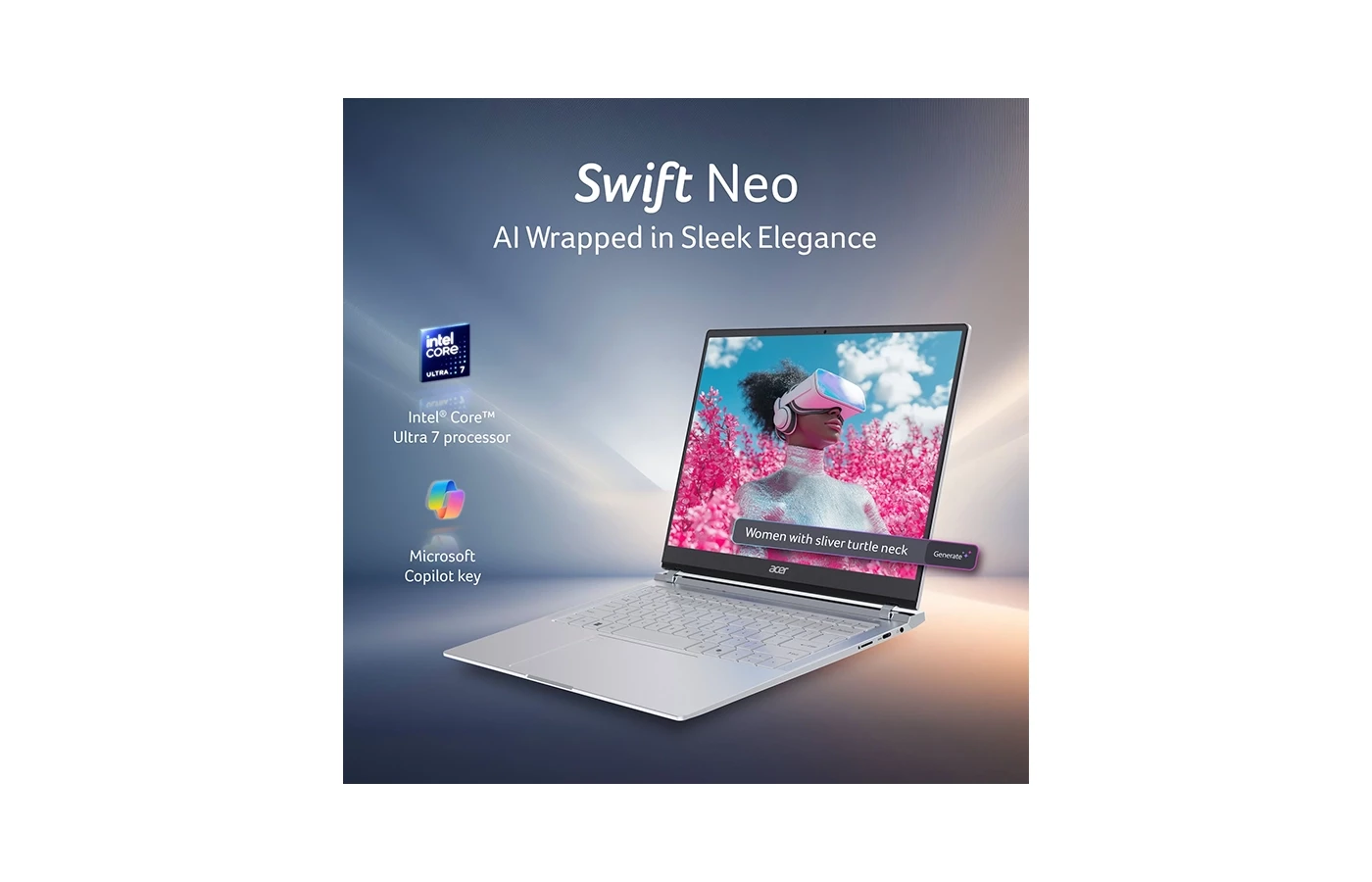 Acer Swift Neo SFN14-54H – Intel Core Ultra 7 155U | 16GB RAM | 512GB SSD | 14" WUXGA OLED Laptop