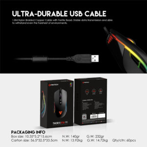 Fantech Thor II X16 V2 – Wired RGB Gaming Mouse (12,800 DPI)