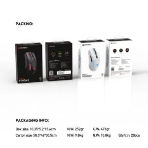 Fantech Venom II WGC2 – Wireless RGB Gaming Mouse (VIBE Edition, 4000 DPI)