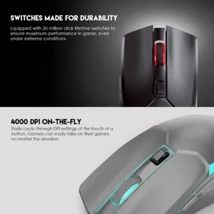 Fantech Venom II WGC2 – Wireless RGB Gaming Mouse (VIBE Edition, 4000 DPI)