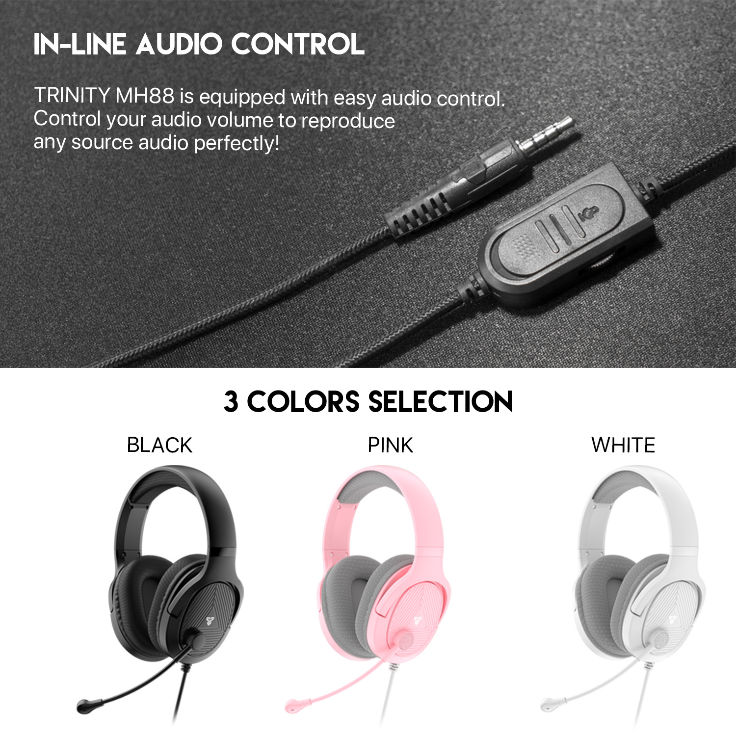 Fantech Trinity MH88 – Multi-Platform Gaming Headset (50mm Driver, TRRS)