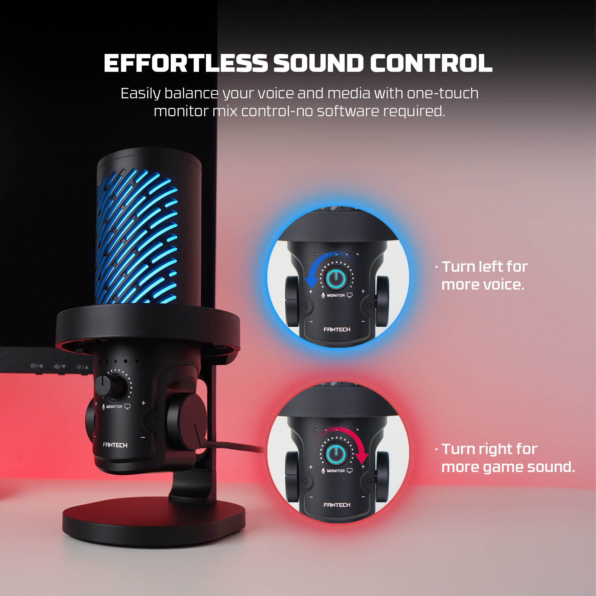 Fantech Leviosa Aura MCX04 – USB-C RGB Condenser Microphone