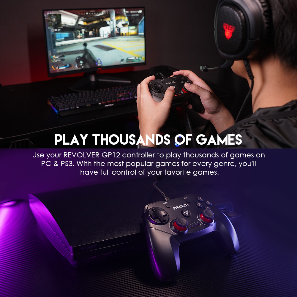 Fantech Revolver GP12 – Wired USB Gaming Controller (PC/PS3)
