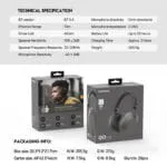 Fantech Go Tune WH06 – Wireless Headphone (BT 5.3, 20hr Battery)