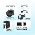 Fantech Go Vibe WH05 – Foldable Wireless Headphone (BT 5.3, 20hr Battery)