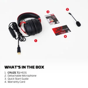 Fantech Cruze 7.1 HG31 – RGB Gaming Headset (53mm, USB, 7.1 Surround)