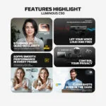 Fantech Luminous C50 – 2K QHD Webcam (60FPS, Auto-Focus, Noise-Cancelling Mic)