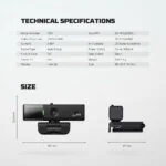 Fantech Luminous C50 – 2K QHD Webcam (60FPS, Auto-Focus, Noise-Cancelling Mic)