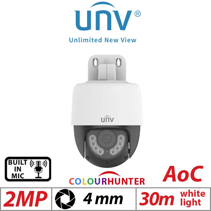 Uniview UAC-P112-AF40-W – 2MP ColorHunter HD Fixed PT Analog Pan-Tilt CCTV Camera with Mic (30M White Light)