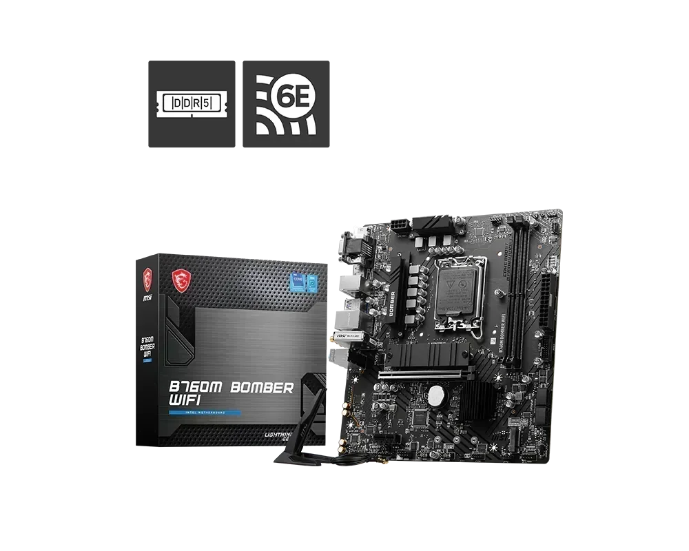 MSI B760M Bomber Wi-Fi DDR5 Motherboard