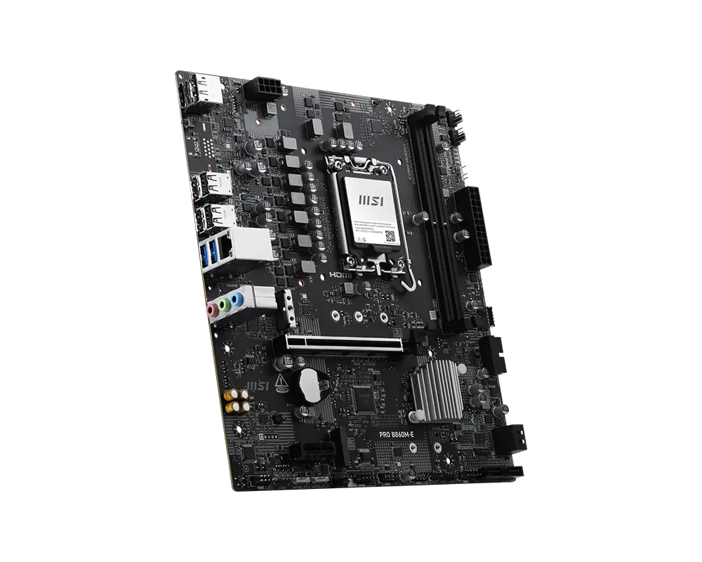 MSI PRO B860M-E Motherboard – Intel B860, DDR5, PCIe 5.0, 5G LAN (mATX)
