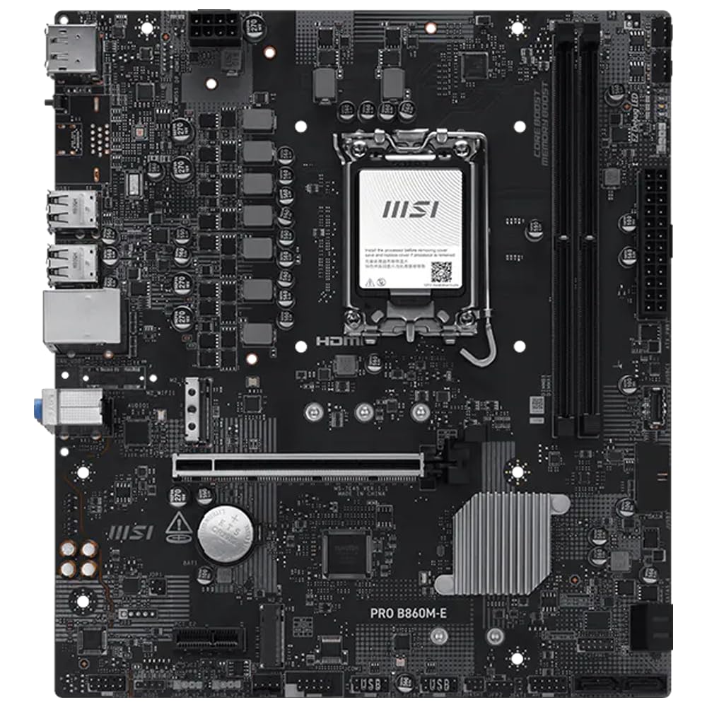 MSI PRO B860M-E Motherboard – Intel B860, DDR5, PCIe 5.0, 5G LAN (mATX)