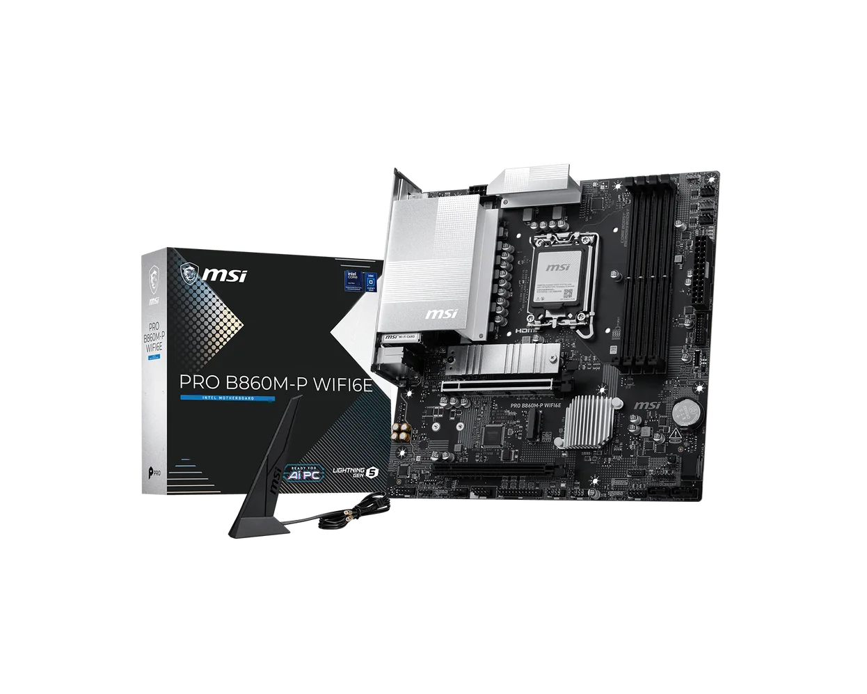 MSI PRO B860M-P WIFI6E Motherboard – Intel B860, DDR5, Wi-Fi 6E, 2.5G LAN