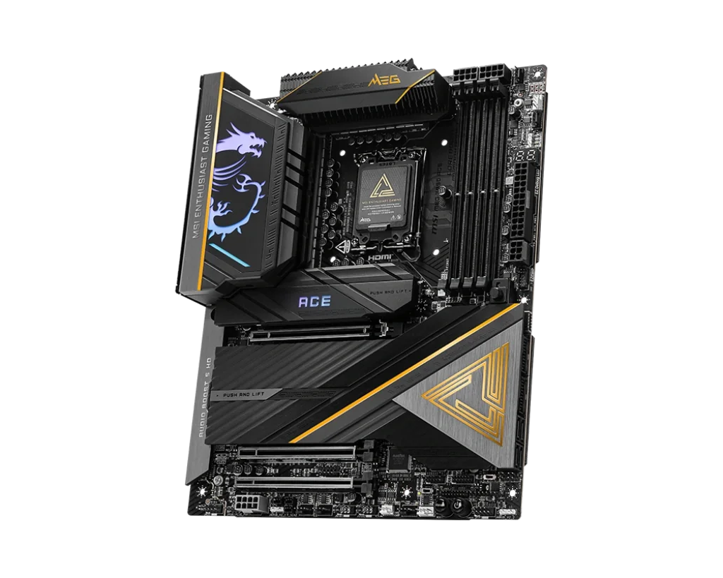 MSI MEG Z890 ACE Motherboard – Intel Z890, Dual Thunderbolt 4, 10G LAN, Wi-Fi 7, 5× M.2
