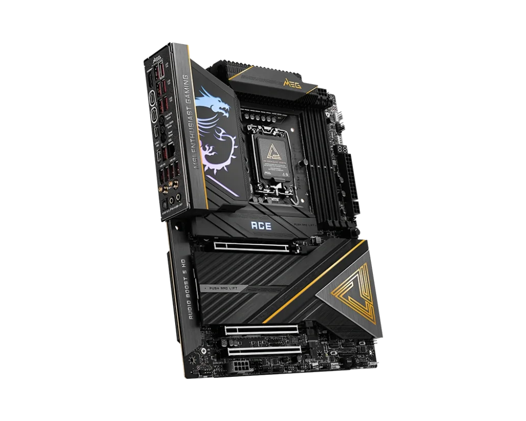 MSI MEG Z890 ACE Motherboard – Intel Z890, Dual Thunderbolt 4, 10G LAN, Wi-Fi 7, 5× M.2