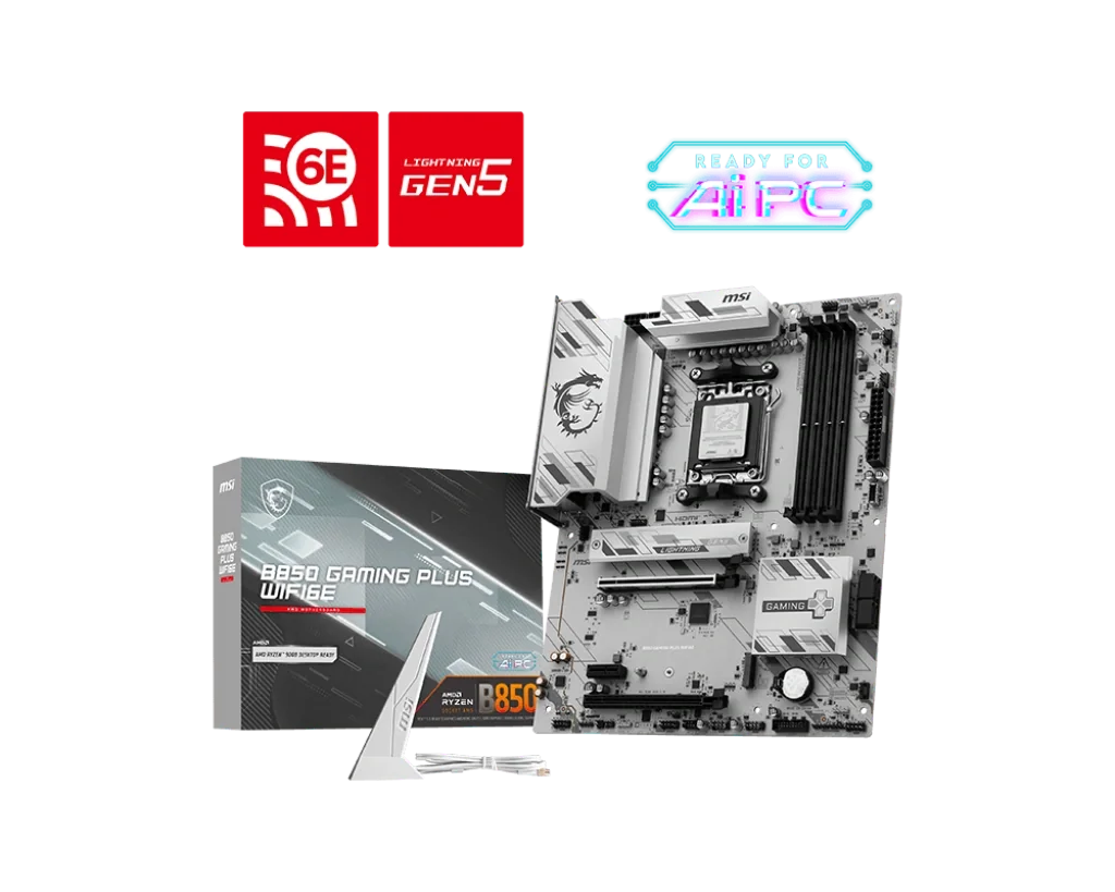 MSI B850 Gaming Plus WiFi 6E Motherboard – AMD B850, AM5, DDR5, 2.5G LAN