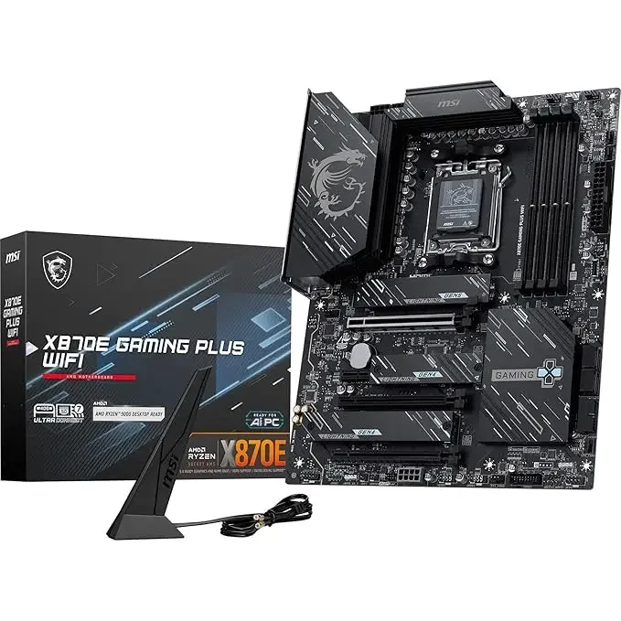 MSI X870E Gaming Plus WiFi Motherboard – AMD X870E, Wi-Fi 7, USB4, 5G LAN
