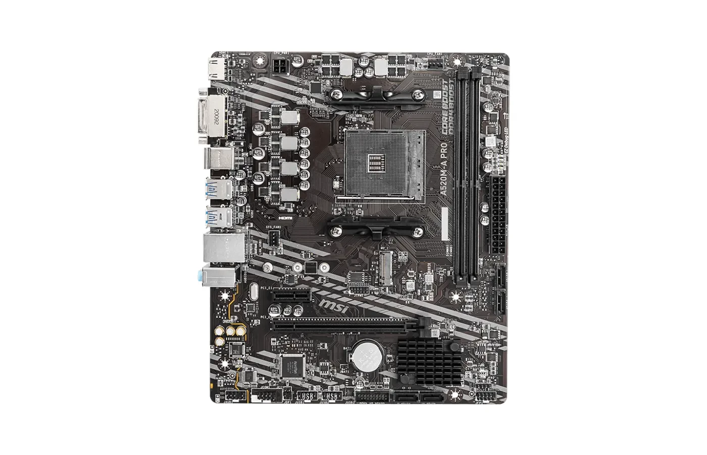 MSI A520M-A PRO Motherboard – AMD A520, AM4, DDR4, M.2 (mATX)