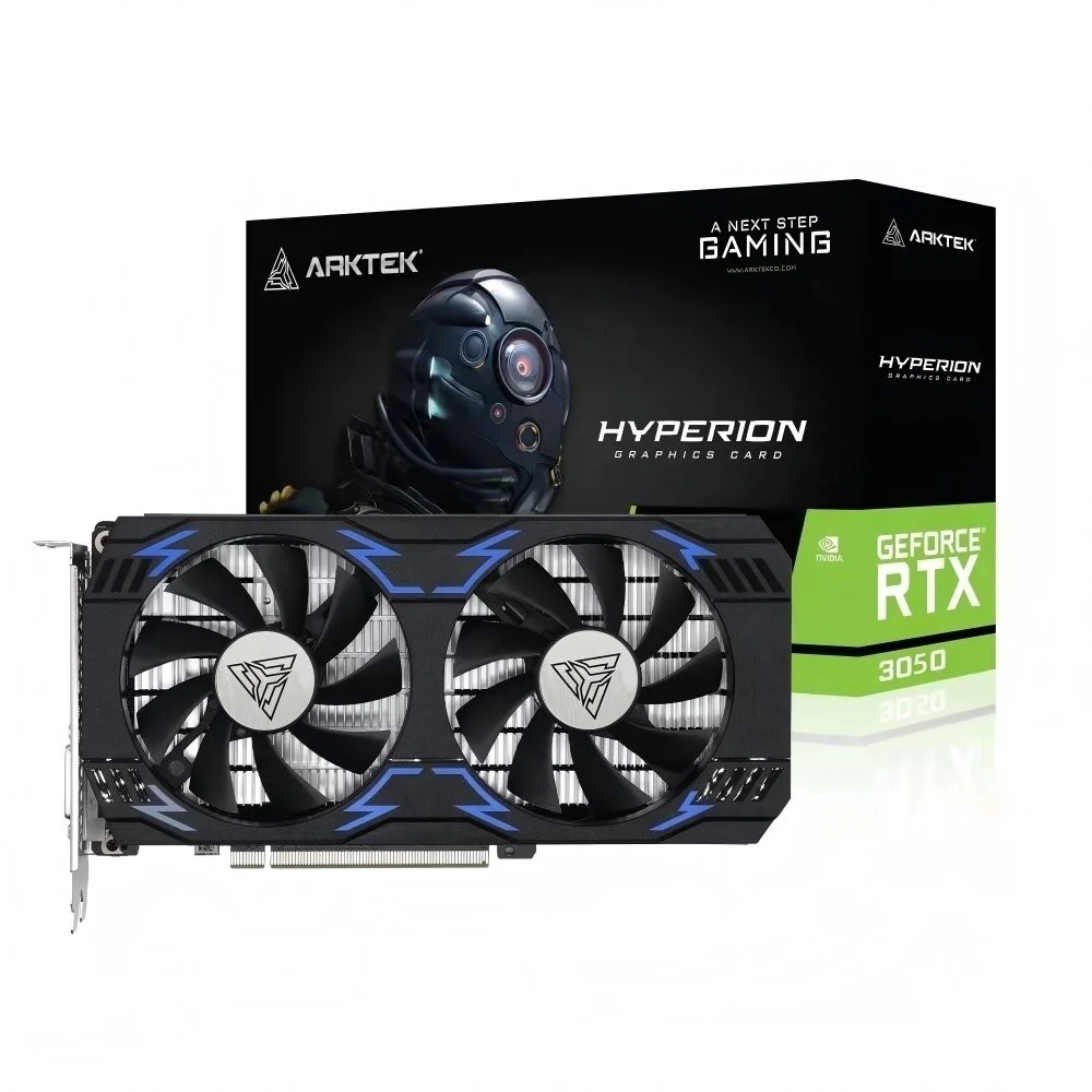 ARKTEK HYPERION GeForce RTX 3050 6GB GDDR6 Graphics Card – Ampere, Ray Tracing, DLSS